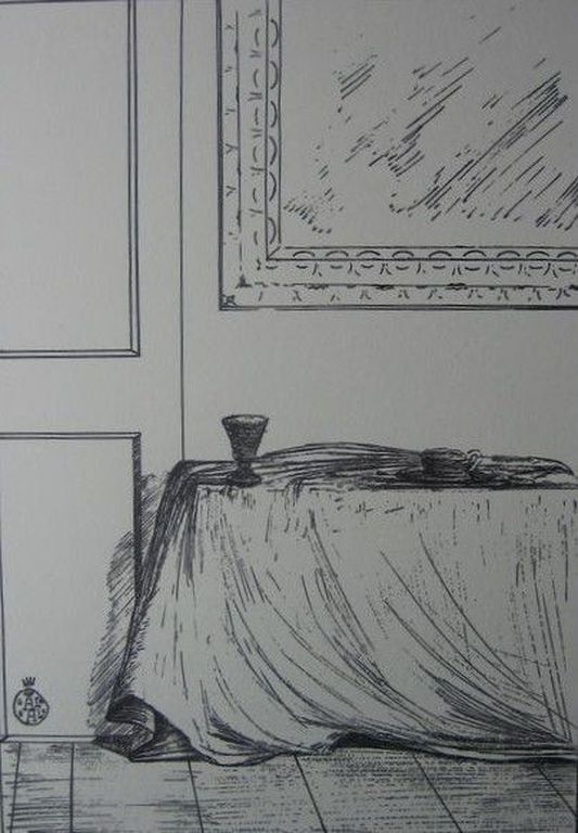 Salvador Dali - Interior - Lithografie - oplage 2500 ex. - 1944 kopen? Bied vanaf 1!