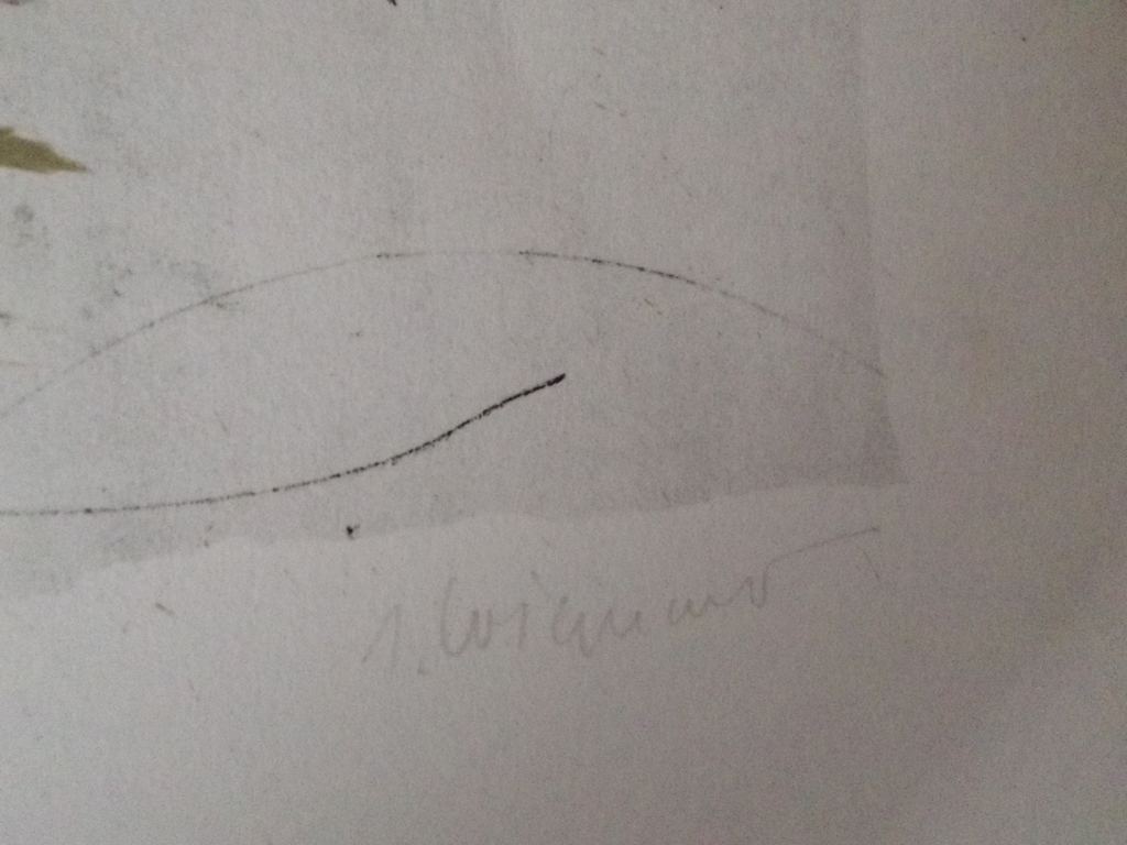 Lithografie, zonder titel,  afmeting 56 x 76 cm. Niet ingelijst kopen? Bied vanaf 90!