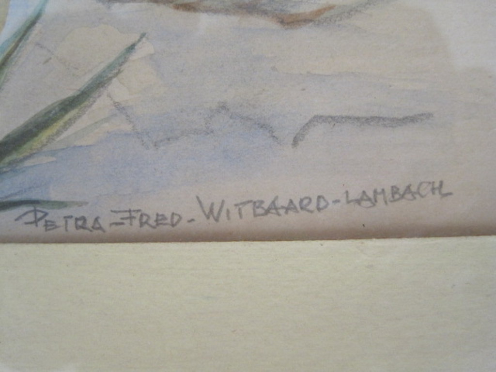 Fred(die) Witbaard en Petra Hambach, Aquarel, Eze aan de Franse riviera kopen? Bied vanaf 1!