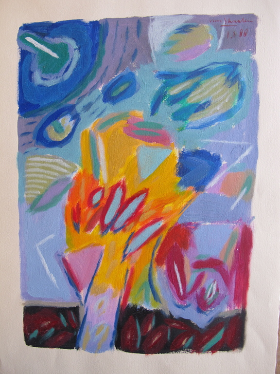 Frans van Straalen, olieverf op papier verkocht voor € 40!