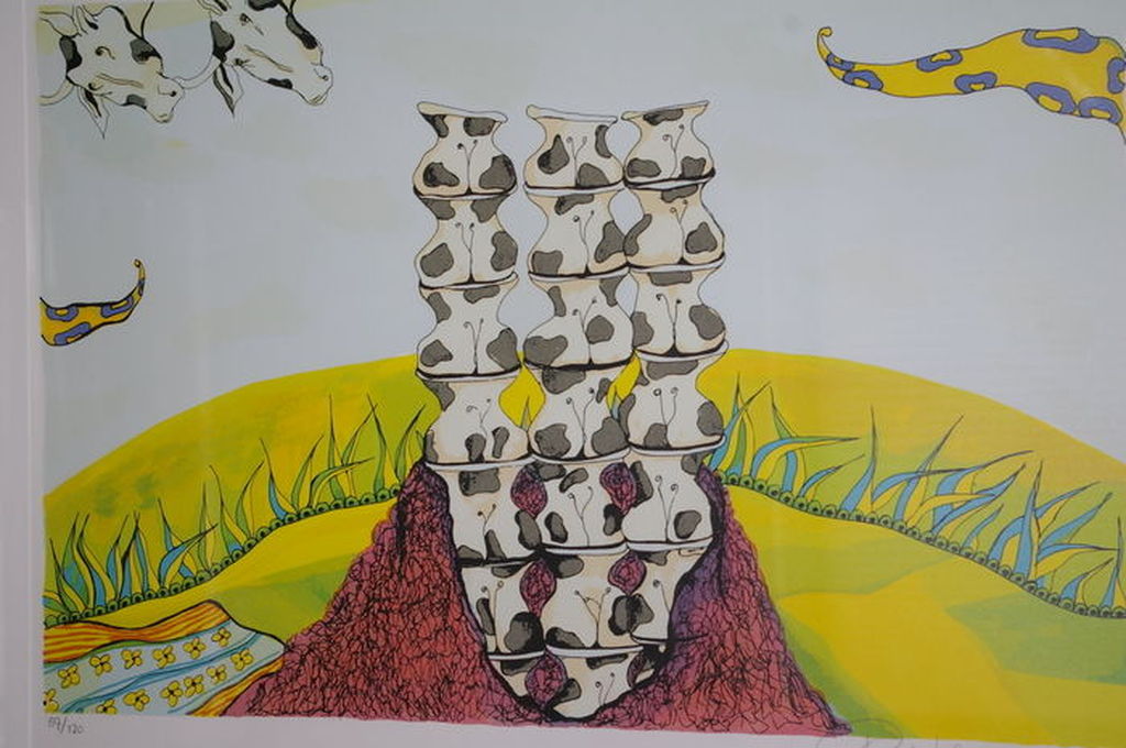 'Stapel op koeien' - gesigneerde zeefdruk - oplage 120 ex. -1997 kopen? Bied vanaf 1!