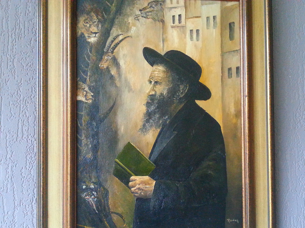 schilderij: Yehuda Rodan. 1916-1985. (Rabbijn) kopen? Bied vanaf 100!