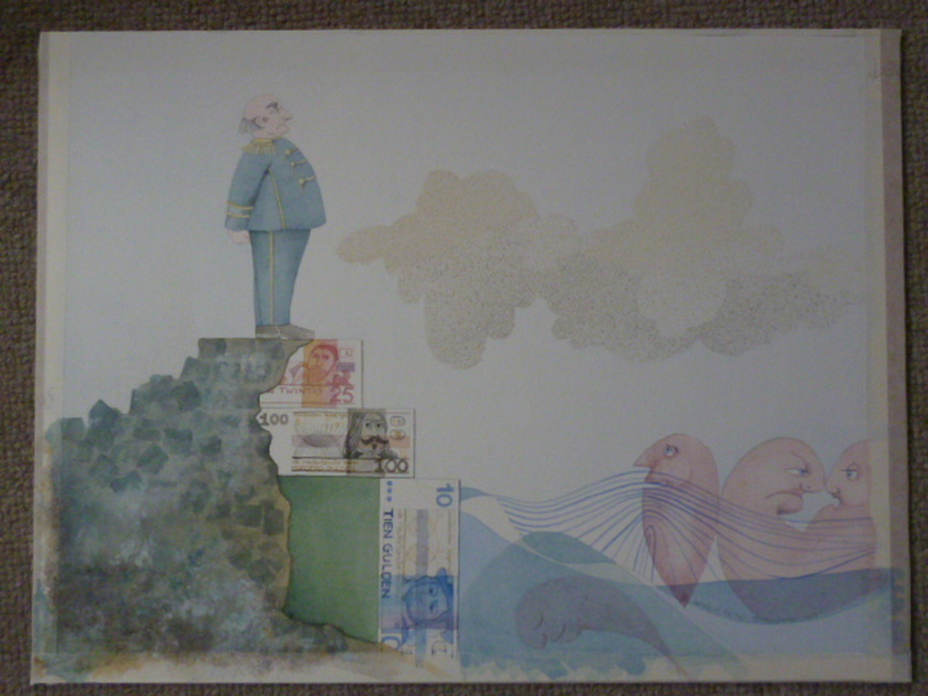 Gemma Jonker - aquarel - Lonely at the top kopen? Bied vanaf 40!