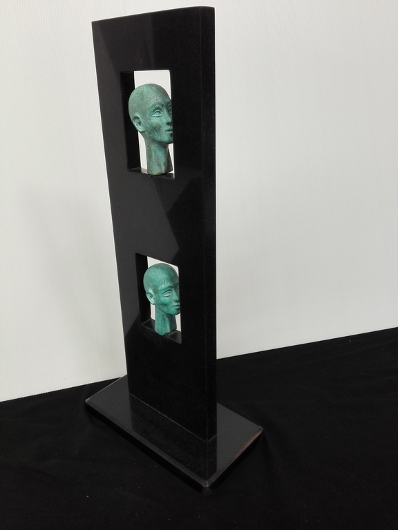 Eric Couzy, beeld, marmer in combinatie met brons kopen? Bied vanaf 175!