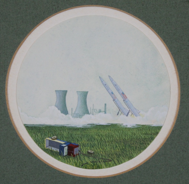 Ron Watts, Gouache op paier 1981 Utrecht. kopen? Bied vanaf 20!