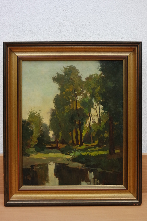 Ben Viegers (1886-1947) - olieverf op doek - landschap verkocht voor € 790!