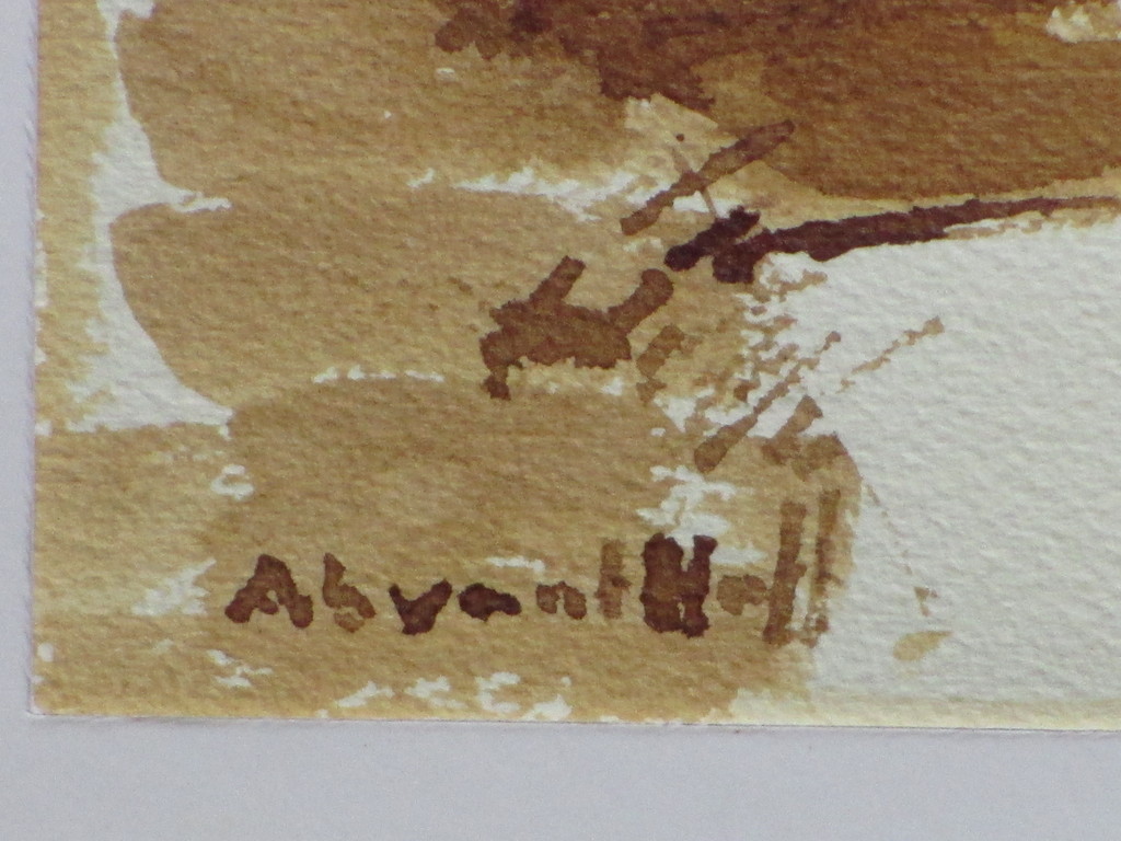 A.J.van 't Hoff, Albasserwaard, Aquarel  kopen? Bied vanaf 1!