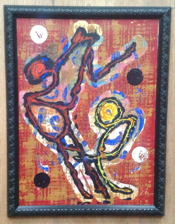 Jack Vissers: acryl op papier, Only Love kopen? Bied vanaf 10!