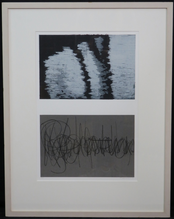 Bert Loerakker: Zeefdruk, Zonder titel -Ingelijst verkocht voor € 55!