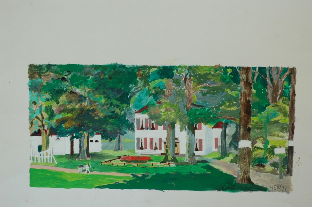 Hans Ebeling Koning: gouache/verf op papier, Het Hondje kopen? Bied vanaf 50!