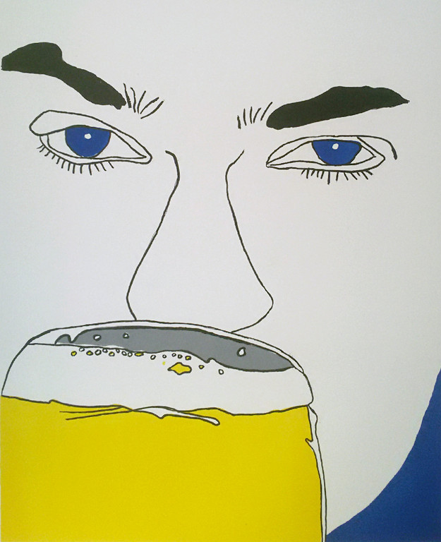 Jacob Zekveld - Bierdrinker, litho verkocht voor € 75!