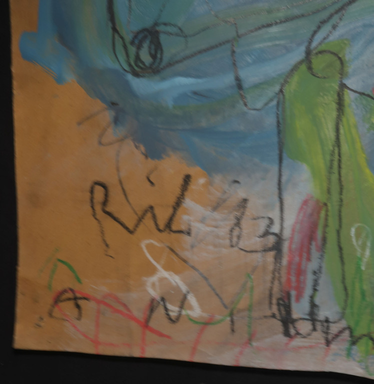 Rik van Iersel: Acryl en Krijt, Z.T. Hondje kopen? Bied vanaf 120!