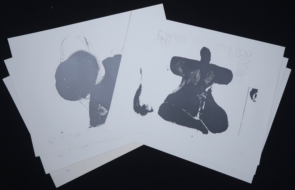 Lot met 7 keer litho Jo van Dreumel: Brons goud zilver / Aarde beeld kopen? Bied vanaf 1!