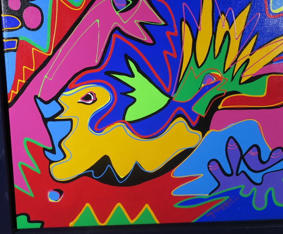 Marianne Naerebout: Acryl op doek, Z.T. - Ingelijst (Groot) kopen? Bied vanaf 450!