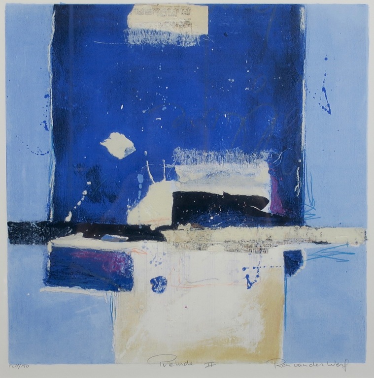 Ron van der Werf: Zeefdruk, Prelude II - Ingelijst verkocht voor € 55!