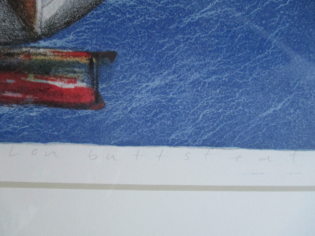 Lon Buttstedt, ingelijste litho 'Himalaya blues V', Barth lijst kopen? Bied vanaf 50!