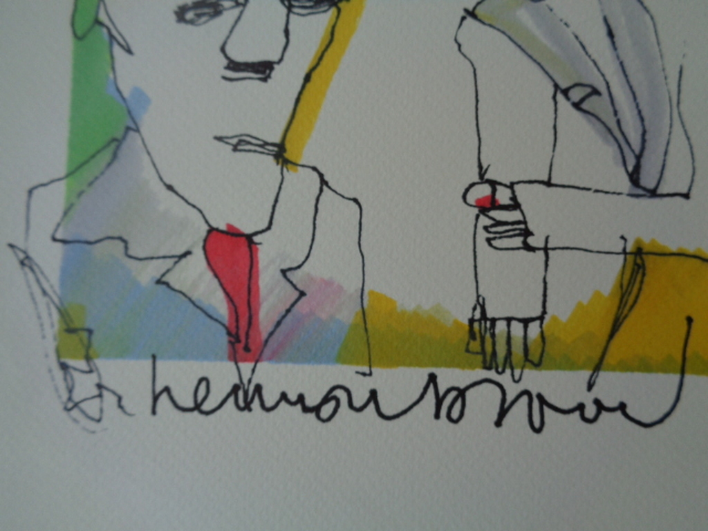 HERMAN BROOD, originele tekening op papier 'Ik ben alleen onverwoestbaar' kopen? Bied vanaf 1!