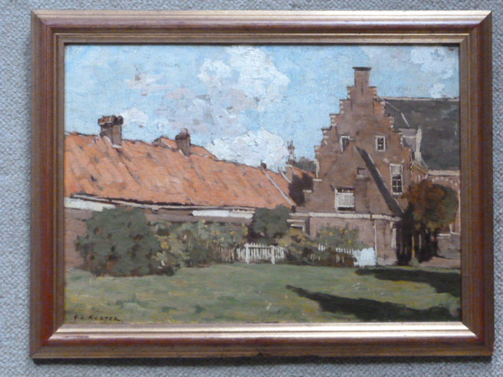 A.L.Koster - olieverf - De Schuttersdoelen te Haarlem kopen? Bied vanaf 500!