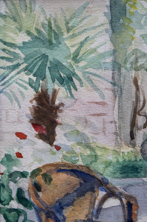 Jan Sluijters Jr. ( 1914 - 2005 ) - "Terras in Zuid Frankrijk" - Aquarel. kopen? Bied vanaf 1!