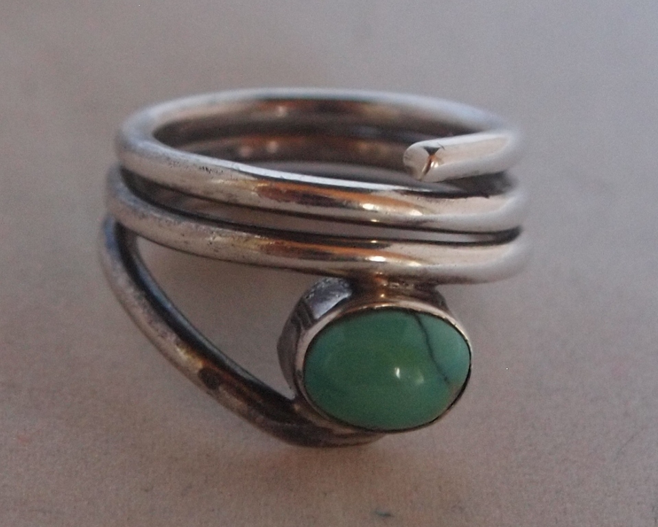 Zilveren ring met Turkooise steen   kopen? Bied vanaf 1!