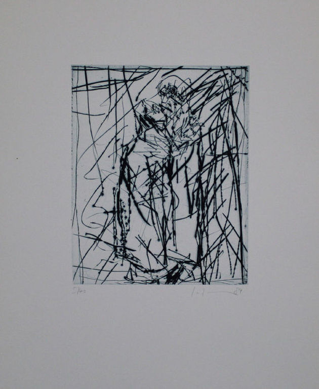 FRIEDEMANN HAHN. Ets. -Liebende- Oplage 40. 1989. Handgesigneerd. kopen? Bied vanaf 39!