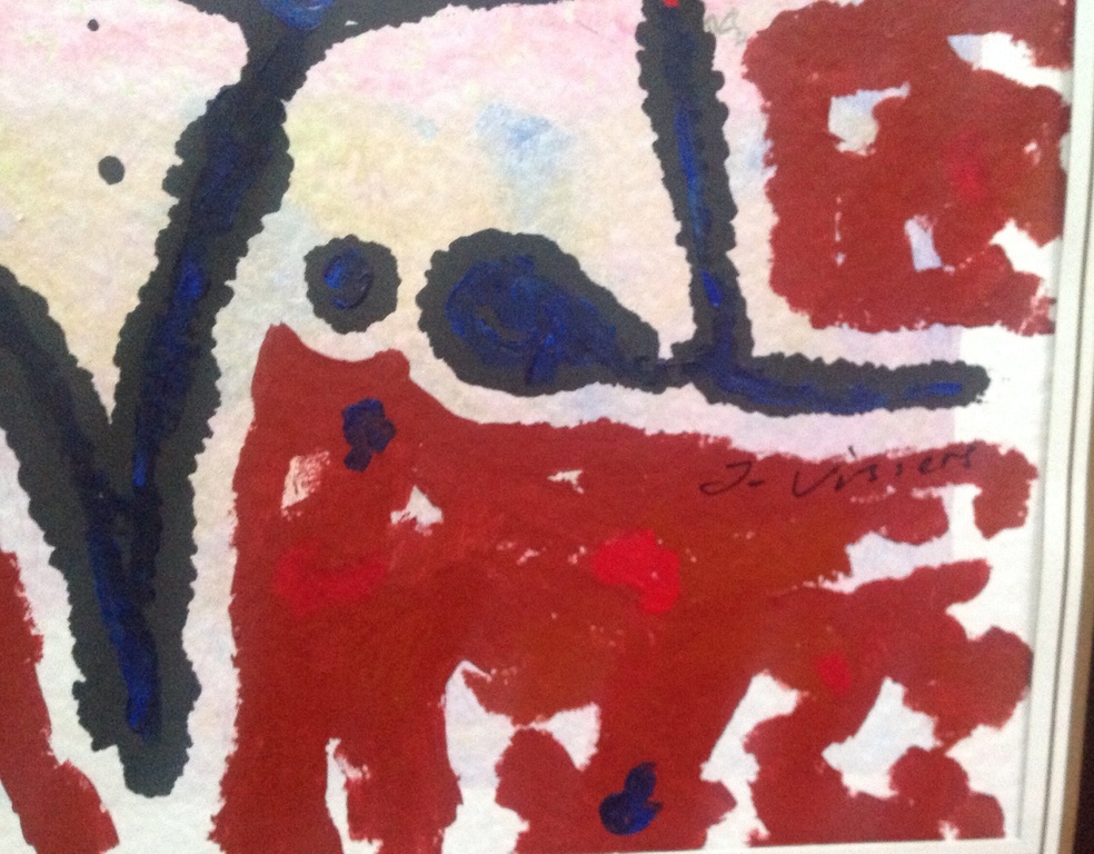 Jack Vissers: acryl op papier, abstracte constellatie kopen? Bied vanaf 10!