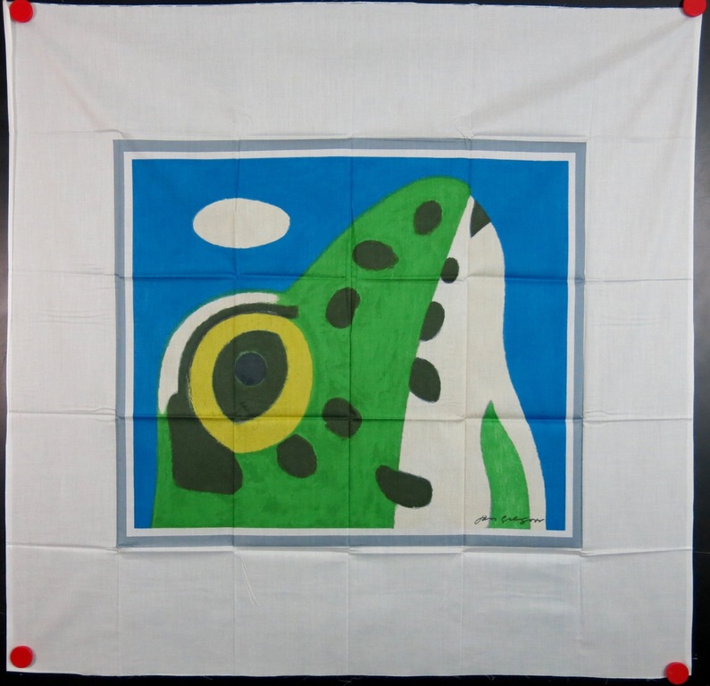 Jan Gregoor: Zeefdruk op zijde, Kikker kopen? Bied vanaf 35!