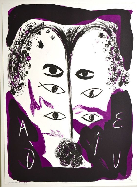Richard Bouwman: Litho. Abstracte compositie kopen? Bied vanaf 1!