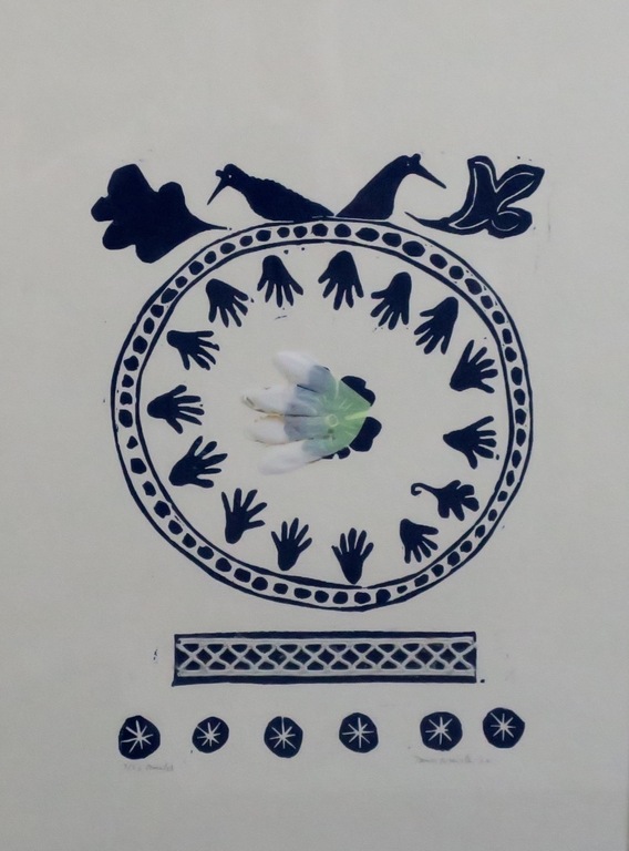 Tamar Rubinstein: Lino en collage, Amulet - Ingelijst kopen? Bied vanaf 1!