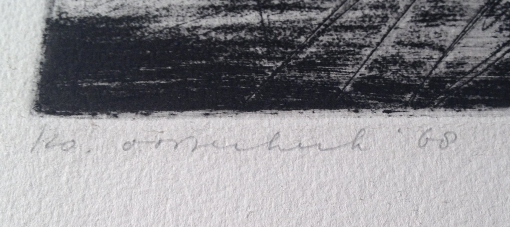 Ko Oosterkerk, ets/aquatint, "Moerasargel", Prent 190, 1968 kopen? Bied vanaf 55!