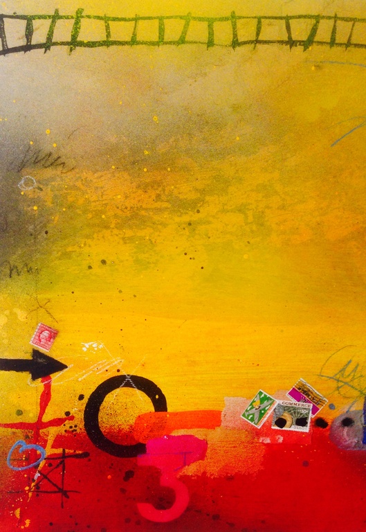 Theo koster, gemengde techniek, slow train coming kopen? Bied vanaf 1!