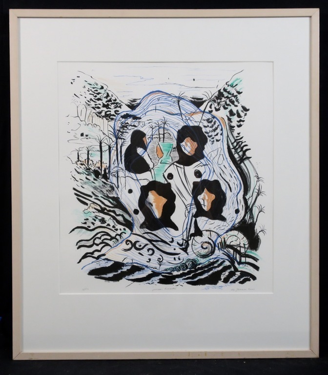 Nour Edinne Jarram: Litho, Pensees Nomades - Ingelijst kopen? Bied vanaf 1!