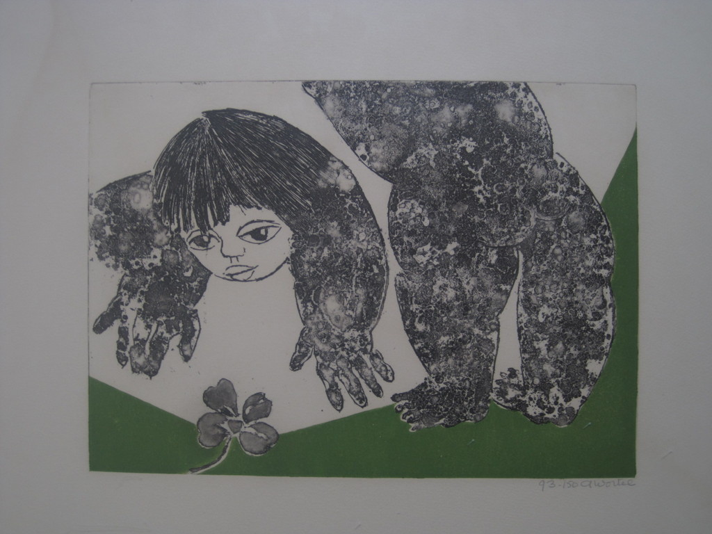 Ans Wortel litho "om dat wat je geluk brengt te beschermen" 93/150 verkocht voor € 110!