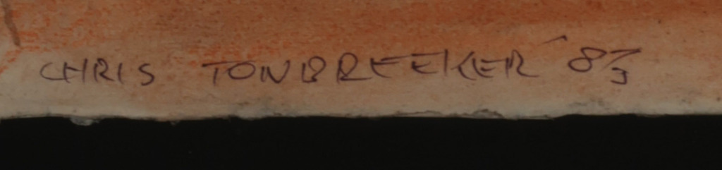 Chris Tonbreeker: Krijttekening, Zonder titel - Ingelijst  kopen? Bied vanaf 35!
