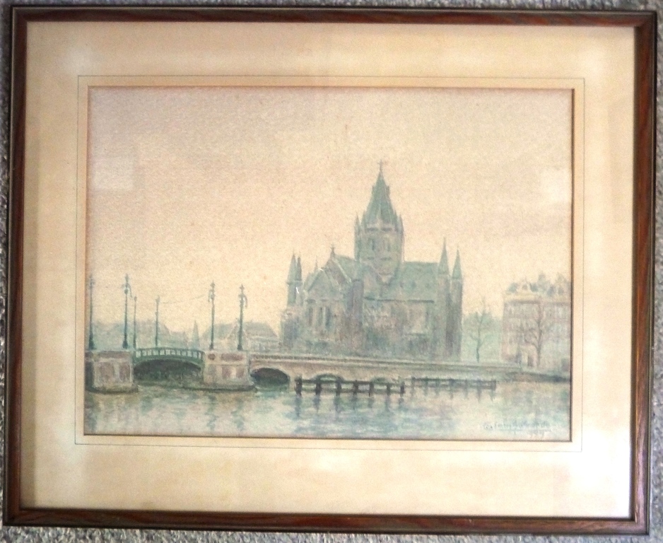 Baron Clemens van Lansweerde: Aquarel, Amsterdam 1949 kopen? Bied vanaf 55!
