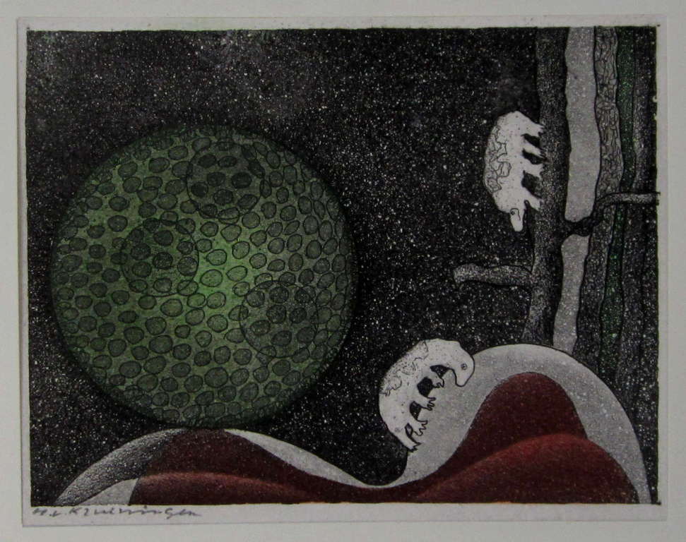 Harry van Kruiningen 8 etsen betreft VOLVOX verkocht voor € 110!