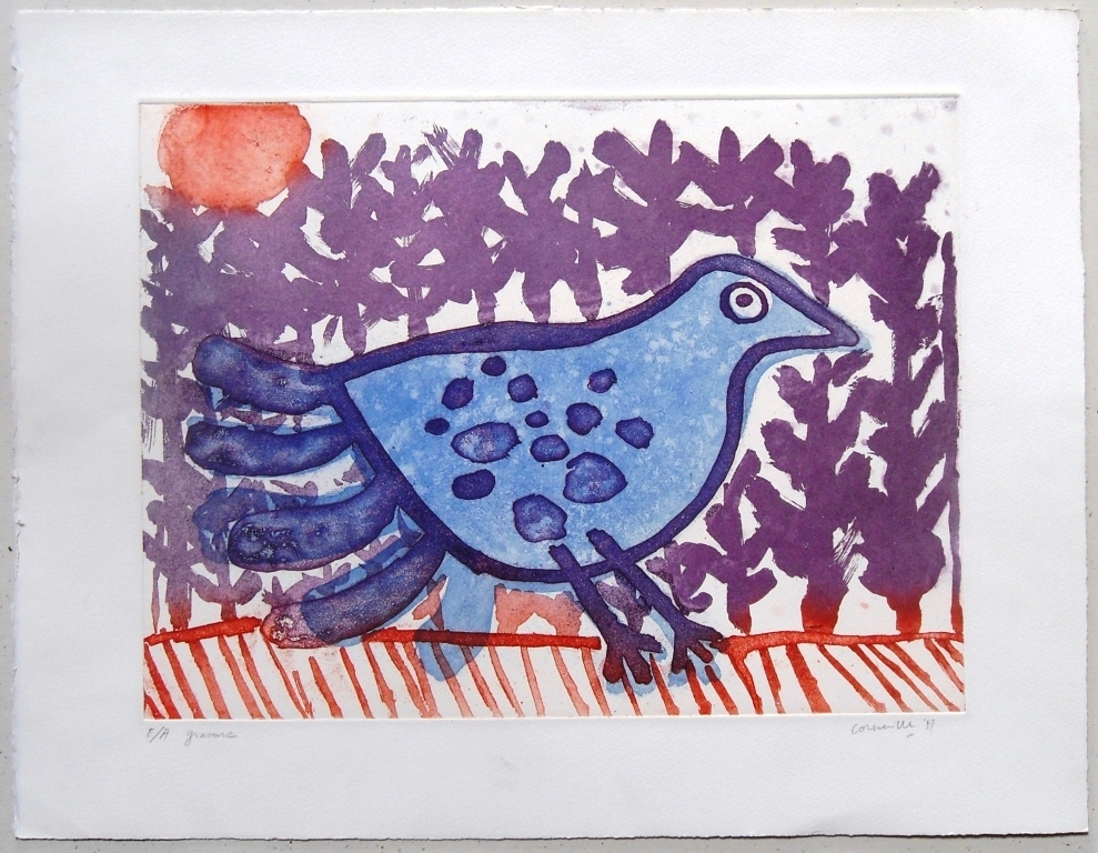 Corneille Vogel kleurenaquatint op Arches verkocht voor € 299!