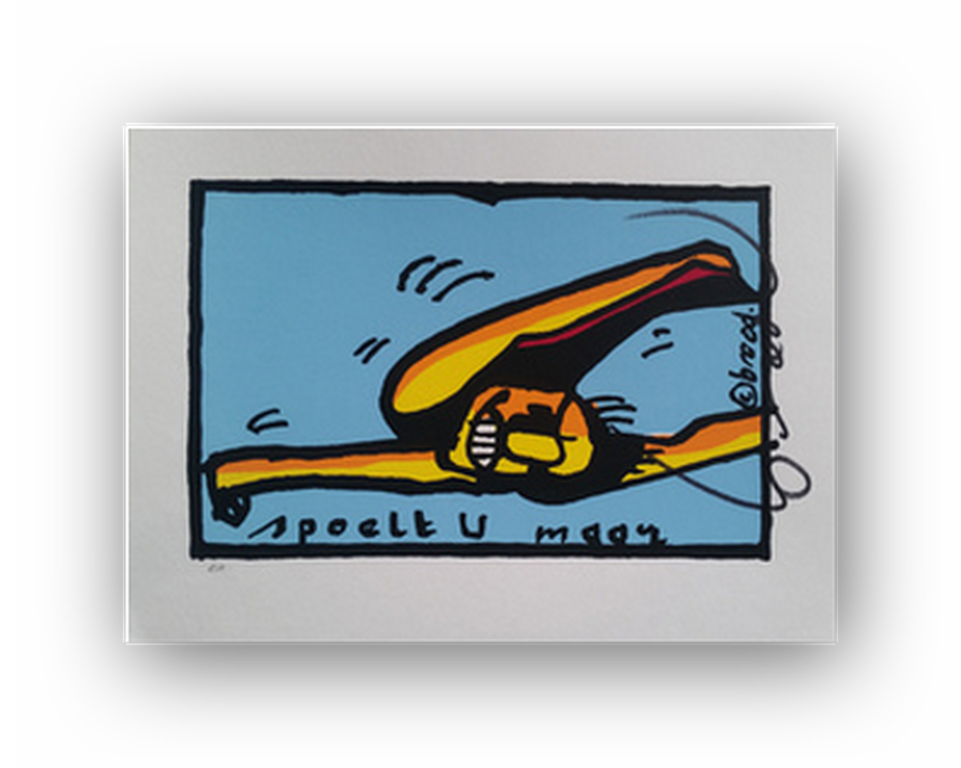 originele EA zeefdruk herman brood 'spoelt u maar' kopen? Bied vanaf 60!