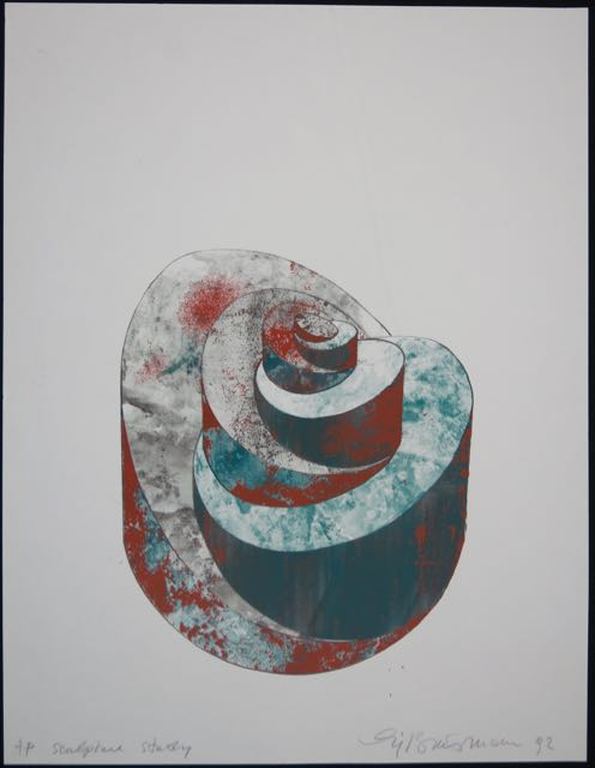 Sjoerd Buisman: Zeefdruk, Sculpture Study verkocht voor € 70!