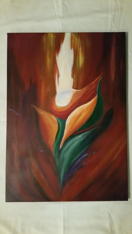 Kunstwerk - Brandende bloem kopen? Bied vanaf 1!