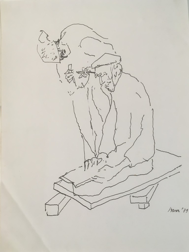 Henk Broer - Inkttekening - portret van beeldhouwster Nel van Lith  kopen? Bied vanaf 1!