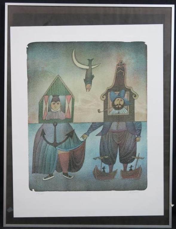Adolf Born: Litho, Nederlands aanzoek - Ingelijst kopen? Bied vanaf 100!