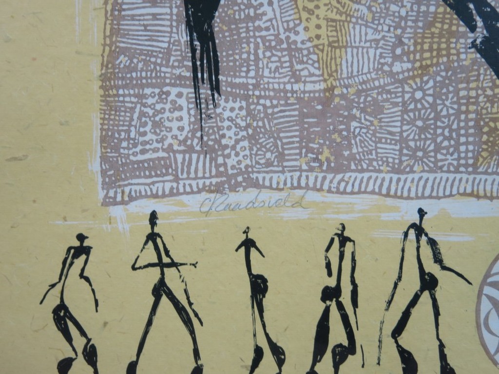 Carla Raadsveld: Zeefdruk, Dans 1 -Ingelijst  kopen? Bied vanaf 20!