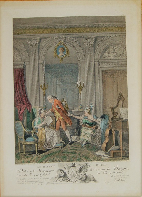 Buy "Le billet doux" (De liefdesbrief) - naar Nicolas Lavreince (1737 - 1807) - 1778? Bid from 55!