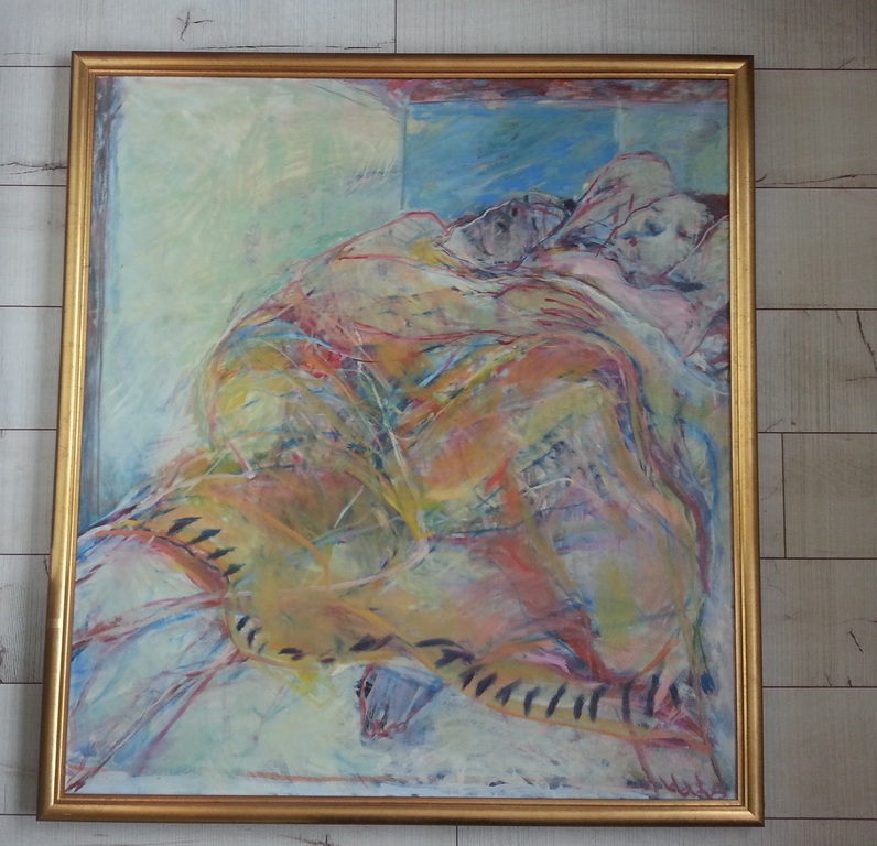Karin Campfens (1946) - Olie op doek (107x117), gesigneerd kopen? Bied vanaf 150!