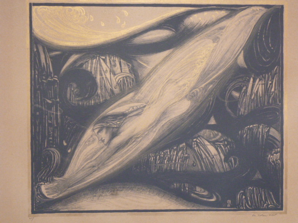 R.N. Roland Holst - litho - De parelduiker kopen? Bied vanaf 475!