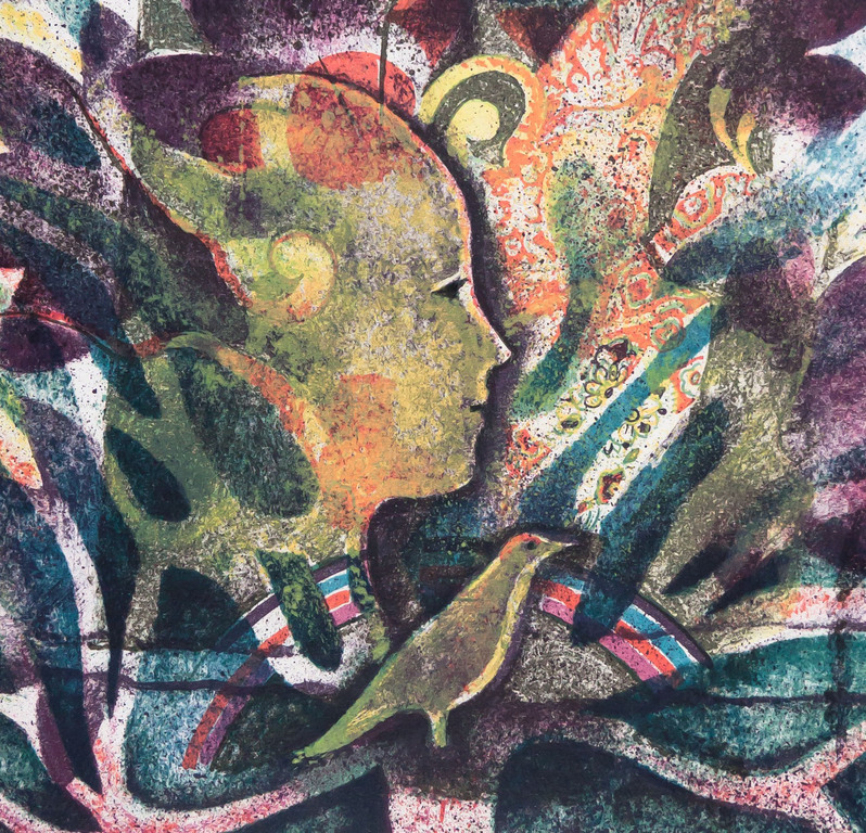 Andre Goezu: Kleurenlitho, Titel: Auguri, oplage 3 van 25. kopen? Bied vanaf 85!