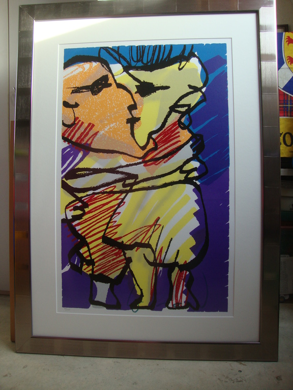 Herman Brood -Zeefdruk - ' TRUE LOVE '  - INGELIJST -  GROOT!!!!                 kopen? Bied vanaf 395!