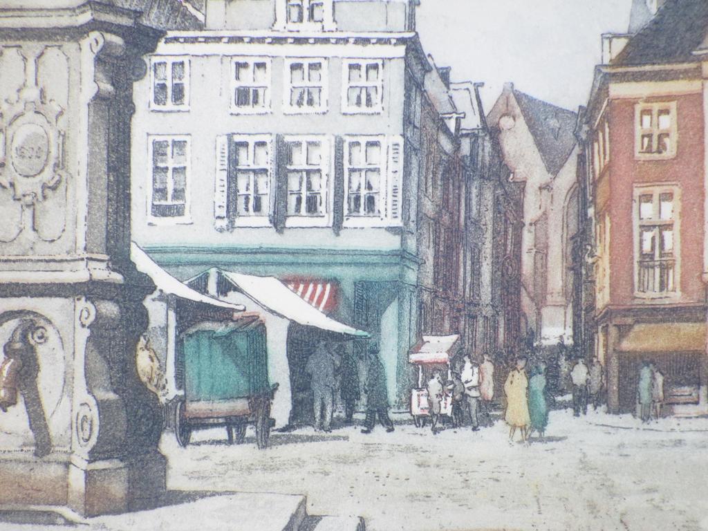 Hendrik Roodenburg, Groote Markt  Den Haag, Ets 1948 kopen? Bied vanaf 80!