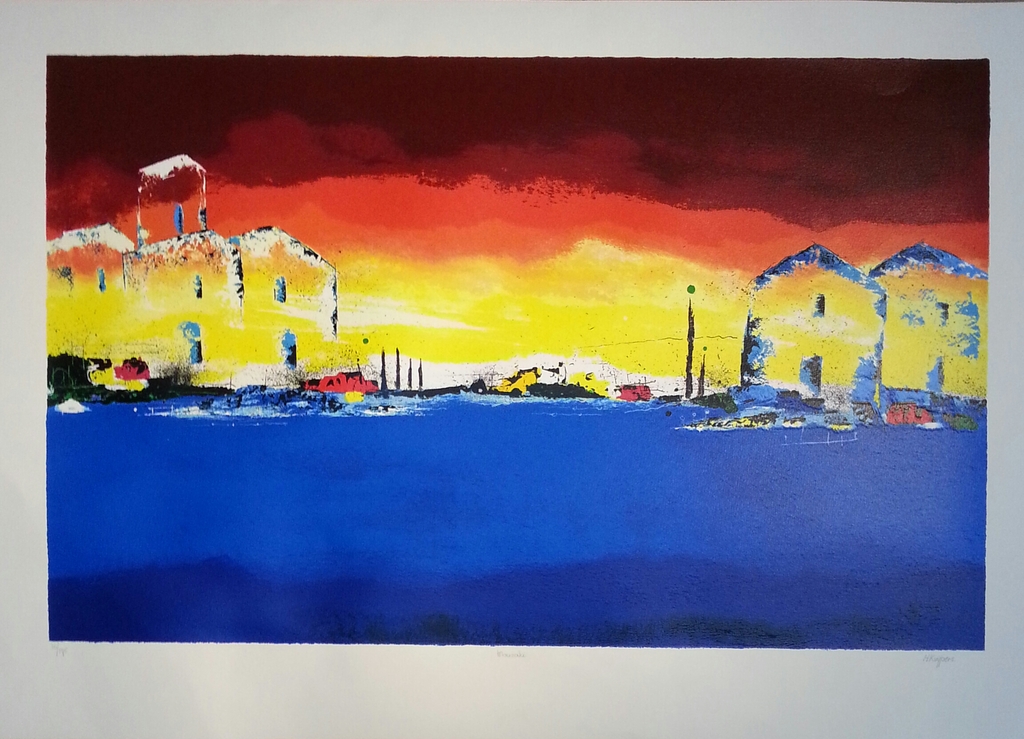 Henk Kuijpers, zeefdruk , titel  verkocht voor € 40!